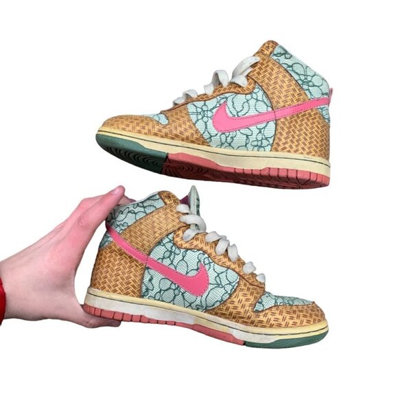 RARE 2007 Nike Dunk High Premium 'Nori Desert Bloom'' Size 6 - Picture 5 of 9